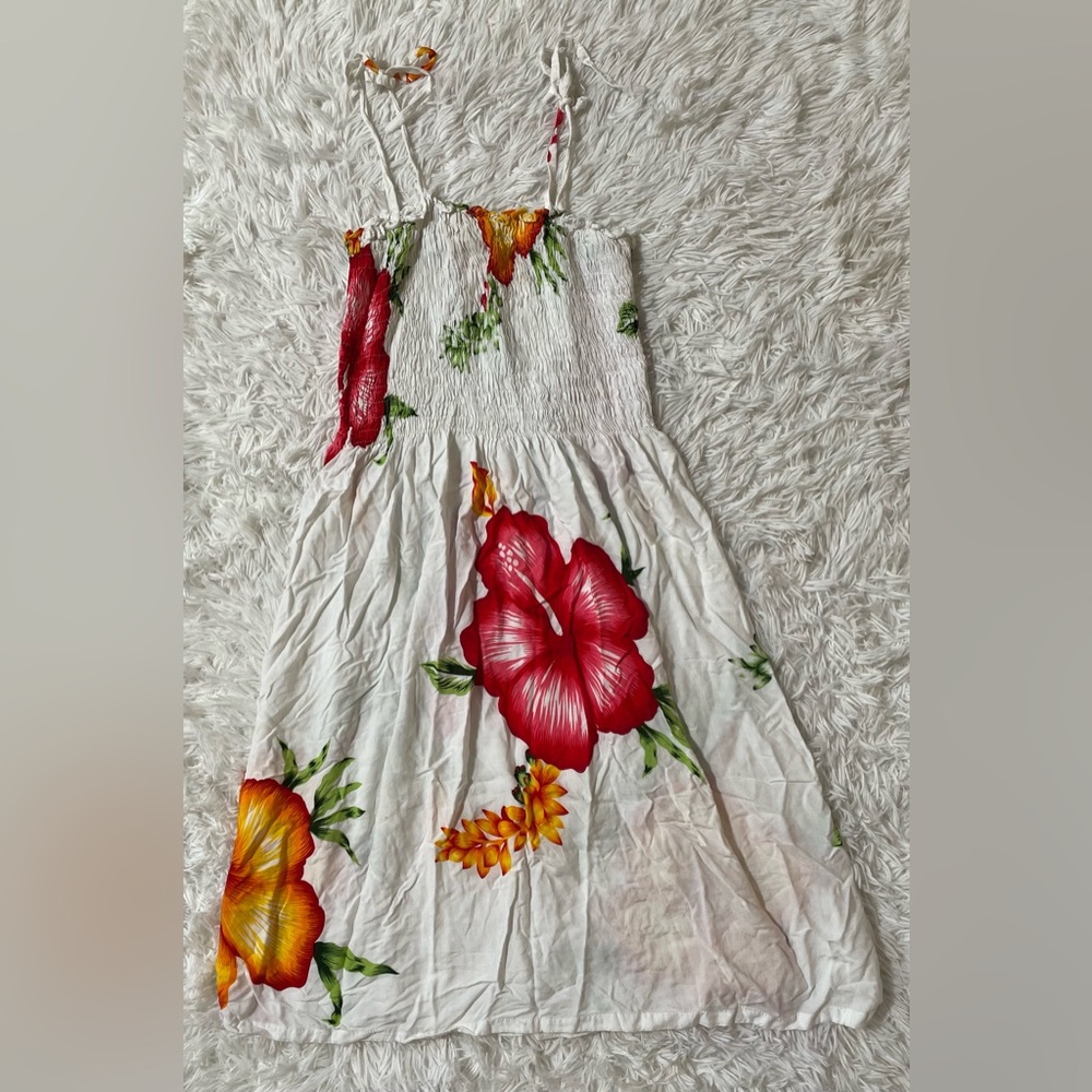 Hibiscus Collection Hawaii Resort Vacation Beach Floral Swim Cover Up Dress OS